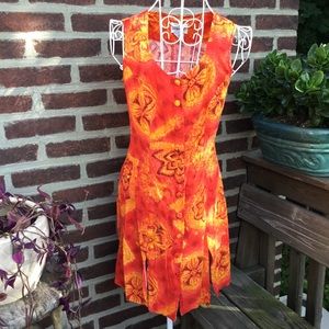 Vintage bright patterned summer dress